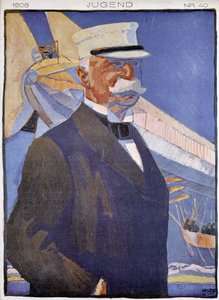 Portret van Zeppelin voor een luchtschip - in 