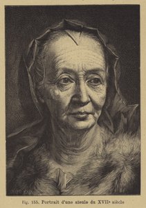Portret van een grootmoeder uit de 17e eeuw
