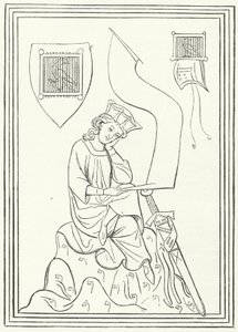 Portret van de Middelhoogduitse lyrische dichter Walther von der Vogelweide uit de Codex Manesse door German School