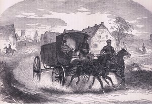 Pruisische militaire post, Cassells Geschiedenis van de oorlog tussen Frankrijk en Duitsland uitgegeven door Cassell and Company Limited, ca. 1890