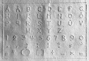 Raphigrafie, nieuwe methode van schrijven en lezen voor blinden, 1837