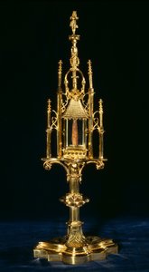 Reliekhouder met stuk van het kruis, Augsburg, c.1490