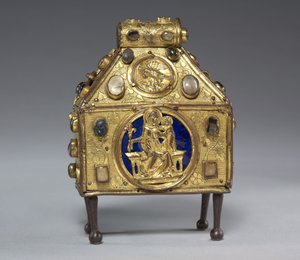 Reliekhouder in de vorm van een beurs, ca. 1320