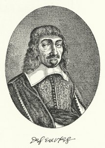 René Descartes, Franse filosoof (gravure) door German School