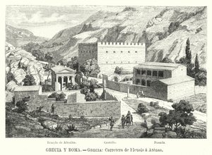 Weg van Eleusis naar Athene, Griekenland