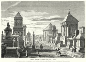 Romeinse graven langs de Via Appia bij de drie mijl markering