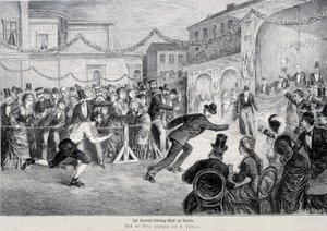 Roulette skate race in Berlijn in 1878