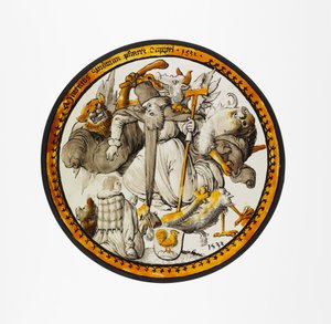 Rondel met de verleiding van Sint Antonius