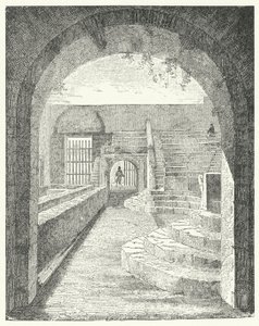 Ruïnes van het Kleine Theater in Pompeii (gravure) door German School