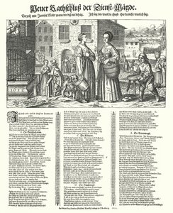 Satirisch gedicht over de ondeugden van bedienden door German School
