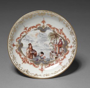 Schotel, fabrikant Meissen Porselein Fabriek, Duitsland, ca. 1723 door German School