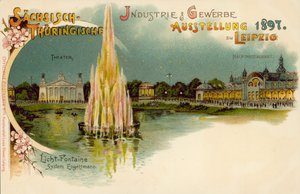 Saksische en Thüringse handels- en industrie tentoonstelling in Leipzig, Duitsland