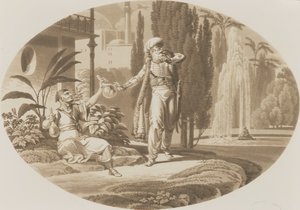 Scène uit Le Nozze di Figaro van Wolfgang Amadeus Mozart door German School