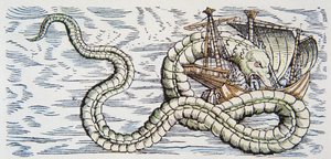 Zeeserpent valt een schip aan door German School