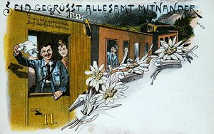 Souvenir wenskaart, c.1900 door German School