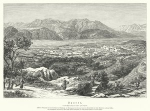 Sparta, Oud-Griekenland (gravure)