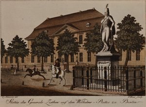 Standbeeld van generaal von Ziethen op Wilhelm Platz, Berlijn door German School