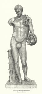 Standbeeld van de Oud-Griekse god Hermes als de god van gymnasten door German School