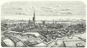 Straatsburg in de 17e eeuw door German School