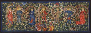 Wandtapijt met feeën, Bazel, ca. 1490 (kleurenlitho)