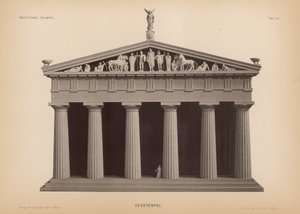 Tempel van Zeus, Olympia, Griekenland door German School