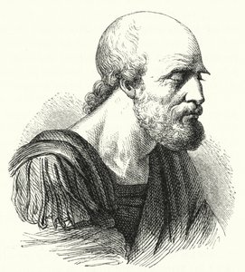 De Byzantijnse generaal Belisarius als oude man door German School