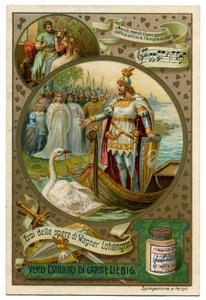 De personages van Lohengrin door German School