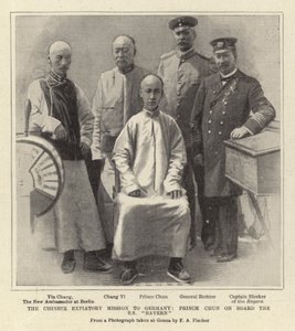De Chinese expiatoire missie naar Duitsland, Prins Chun aan boord van de S.S. "Bayern" door German School