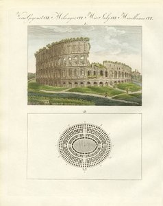 Het Colosseum of het amfitheater van keizer Flavius Vespasianus door German School