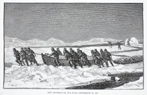 Het verpletteren van onze ijsschots, 26 september 1883, Londen 1886