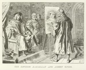 De Keizer Maximiliaan en Albrecht Dürer door German School