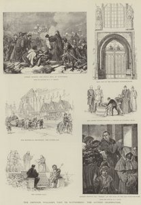 Het Bezoek van Keizer Wilhelm aan Wittenberg, de Luther Viering (gravure)