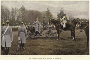 Het eerbetoon van de keizer aan Bismarck door German School