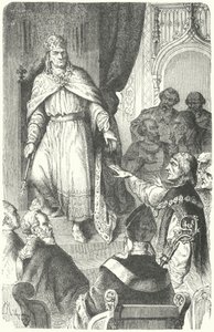 De Heilige Roomse keizer Karel IV vaardigt de Gouden Bul van 1356 uit door German School