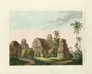 De Indiase pagode van Mahabalipuram door German School