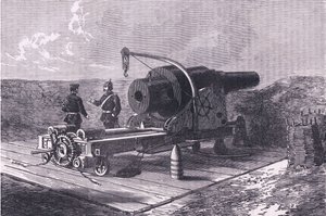 Het Krupp-kanon, Cassells Geschiedenis van de oorlog tussen Frankrijk en Duitsland uitgegeven door Cassell and Company Limited, ca. 1890 door German School