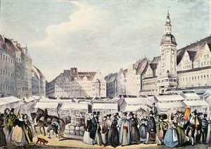 De Leipziger Beurs in 1830 door German School