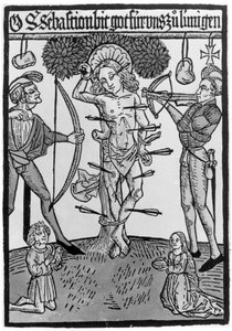 Het Martelaarschap van St. Sebastian door German School