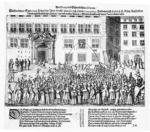 De vrede van Neurenberg, 25 september 1649 door German School
