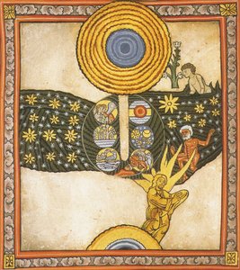 De Verlosser. Miniatuur uit Liber Scivias door Hildegard van Bingen, ca.1175 door German School