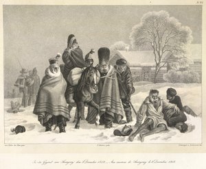 De terugtocht uit Moskou, 3 december 1812, illustratie uit 