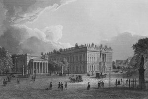 De Koninklijke Wachtpost en de Wapenrusting, Berlijn (staalgravure) door German School