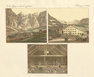 Het bad van Leuker in het kanton Wallis door German School