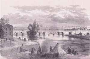 De verdediging van Parijs - vernietiging van de brug Jonville-sur-Marne door German School