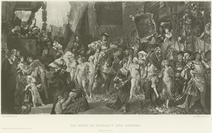 De intocht van Karel V in Antwerpen (gravure)