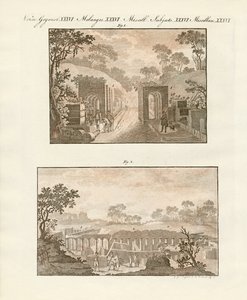 De opgegraven stad Pompeii door German School