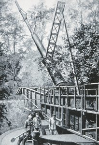 Het gigantische Duitse Pariskanonnen van WOI genaamd 