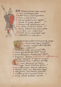 De poëzie van Horatius in een 12e-eeuws Frans manuscript door German School