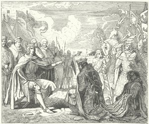 Het herstel van Ottokar II als koning van Bohemen door Rudolf van Habsburg door German School