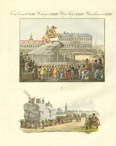 Het standbeeld van Peter de Grote te paard in Sint-Petersburg